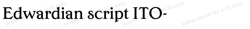 Edwardian script ITO字体转换